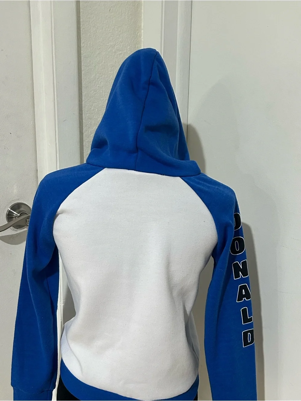 Blue & White Kids Hoodie with Donald Duck Face